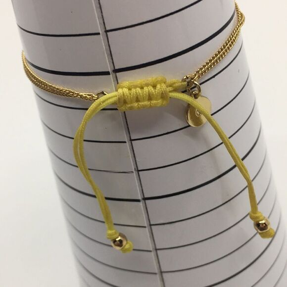 Stella & Dot Arrow Wishing Corded Gold Tone Adjustable Bracelet - Picture 11 of 16